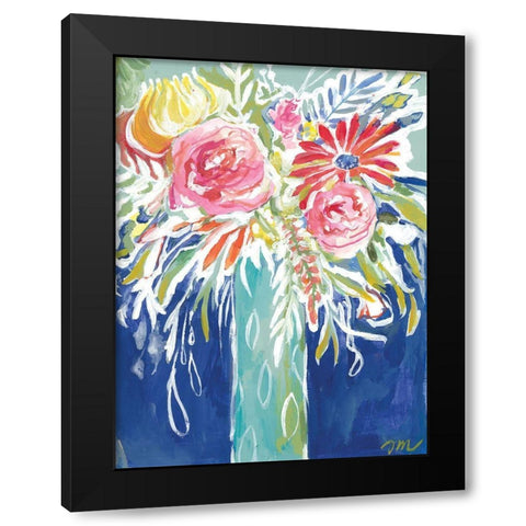 Ophelias Roses Black Modern Wood Framed Art Print with Double Matting by Mingo, Jessica