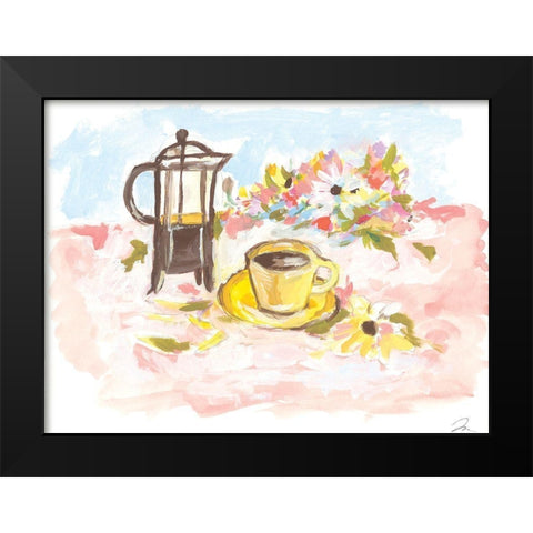 A Good Morning for Coffee   Black Modern Wood Framed Art Print by Mingo, Jessica