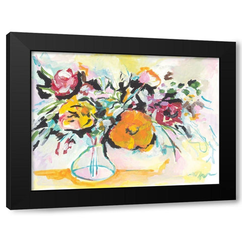 Smile I Black Modern Wood Framed Art Print by Mingo, Jessica