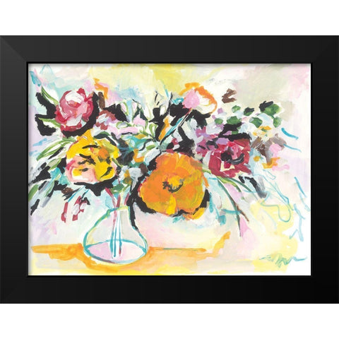 Smile I Black Modern Wood Framed Art Print by Mingo, Jessica