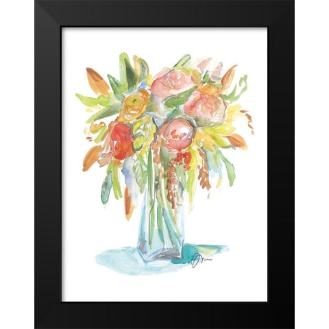 Spring Memories Black Modern Wood Framed Art Print by Mingo, Jessica