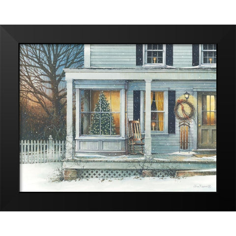 December Glow Black Modern Wood Framed Art Print by Rossini, John