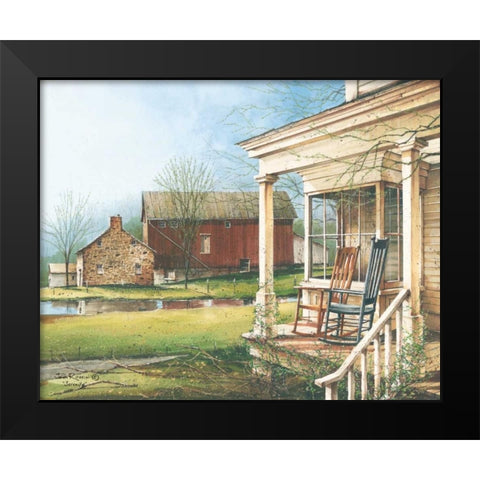 Serenity Black Modern Wood Framed Art Print by Rossini, John