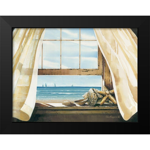 Beach Treasures Black Modern Wood Framed Art Print by Rossini, John