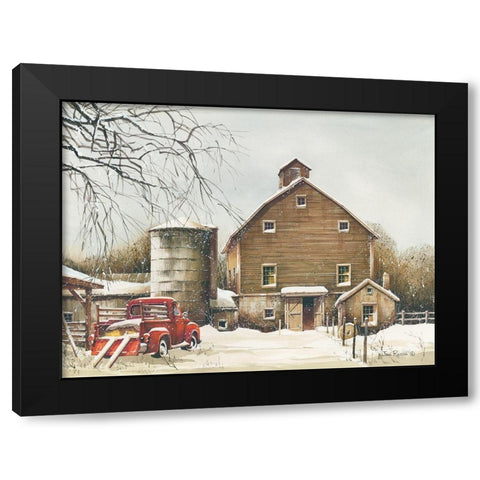 Clearing Out Black Modern Wood Framed Art Print by Rossini, John