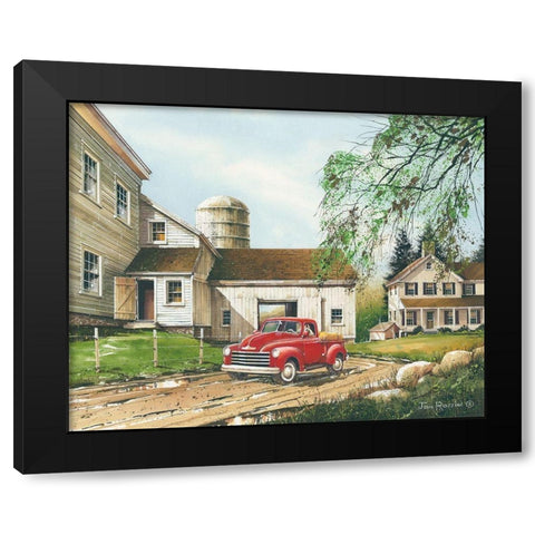 Rural Living Black Modern Wood Framed Art Print by Rossini, John