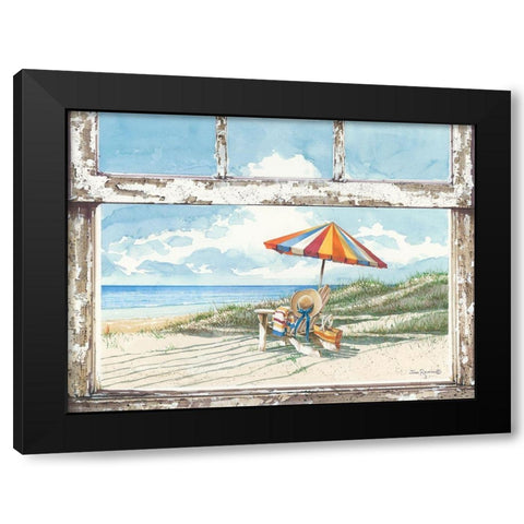Weathered View Black Modern Wood Framed Art Print with Double Matting by Rossini, John