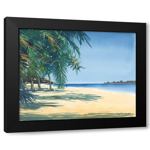 Tropic Solitude Black Modern Wood Framed Art Print by Rossini, John