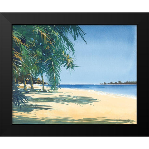 Tropic Solitude Black Modern Wood Framed Art Print by Rossini, John