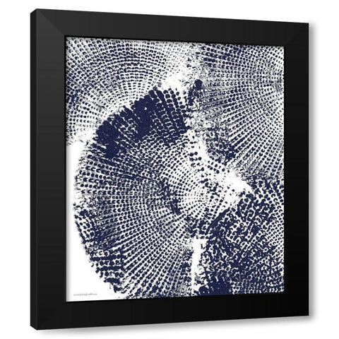Running Circles 1 Black Modern Wood Framed Art Print by Kamdon Kreations