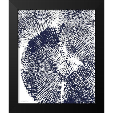 Running Circles 1 Black Modern Wood Framed Art Print by Kamdon Kreations
