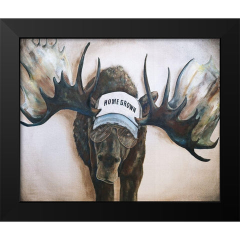 Home Grown Black Modern Wood Framed Art Print by Kamdon Kreations