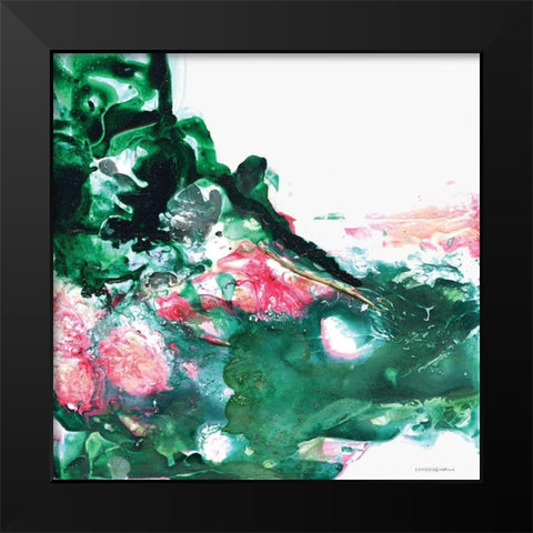 Petals 1 Black Modern Wood Framed Art Print by Kamdon Kreations