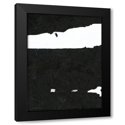 Black And White Abstract 4 Black Modern Wood Framed Art Print by Kamdon Kreations