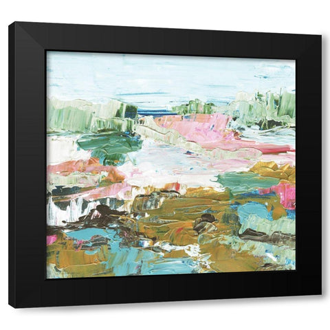 Joyfully Dull Black Modern Wood Framed Art Print with Double Matting by Kamdon Kreations