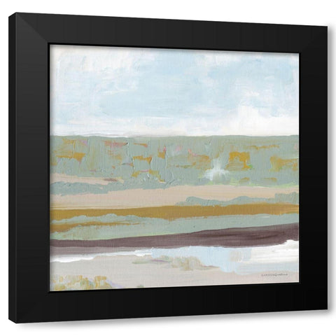 On the Horizon Black Modern Wood Framed Art Print by Kamdon Kreations