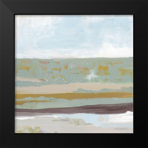On the Horizon Black Modern Wood Framed Art Print by Kamdon Kreations
