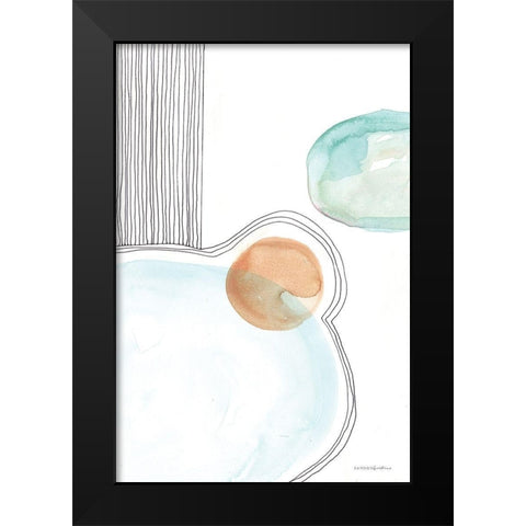 Coffee Social Black Modern Wood Framed Art Print by Kamdon Kreations