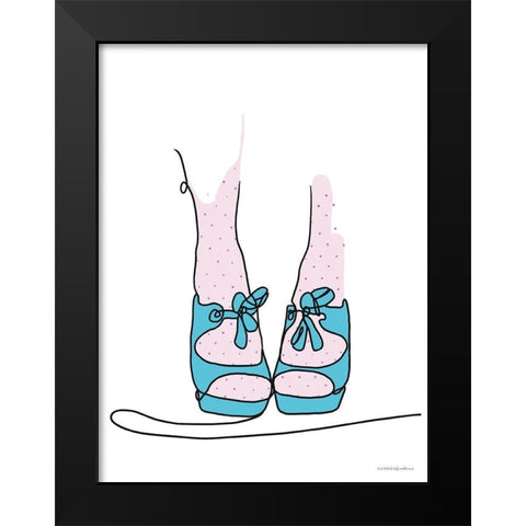 Dream on Your Feet Black Modern Wood Framed Art Print by Kamdon Kreations