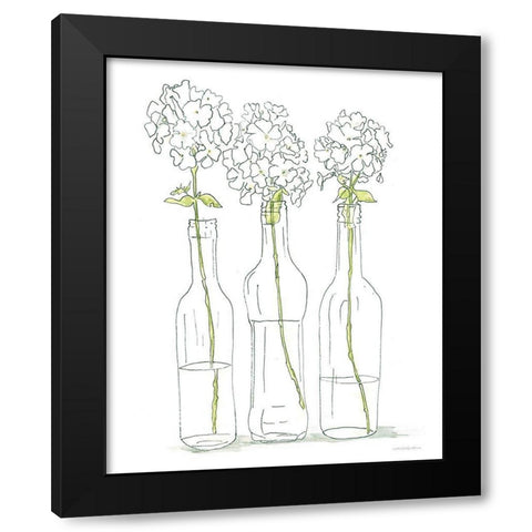 Mamas Garden Flowers Black Modern Wood Framed Art Print by Kamdon Kreations