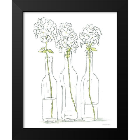 Mamas Garden Flowers Black Modern Wood Framed Art Print by Kamdon Kreations