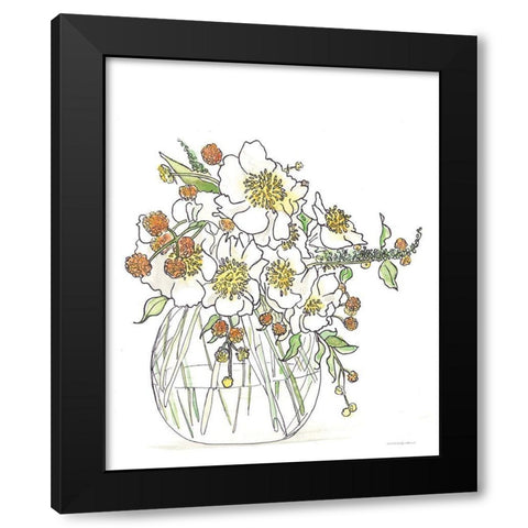 Sweet Smells Black Modern Wood Framed Art Print with Double Matting by Kamdon Kreations