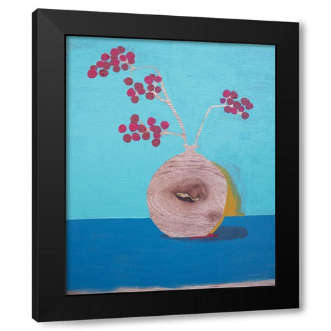 Design Eye Black Modern Wood Framed Art Print with Double Matting by Kamdon Kreations