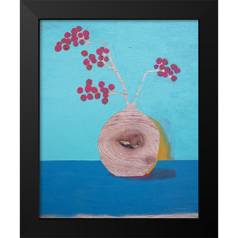 Design Eye Black Modern Wood Framed Art Print by Kamdon Kreations
