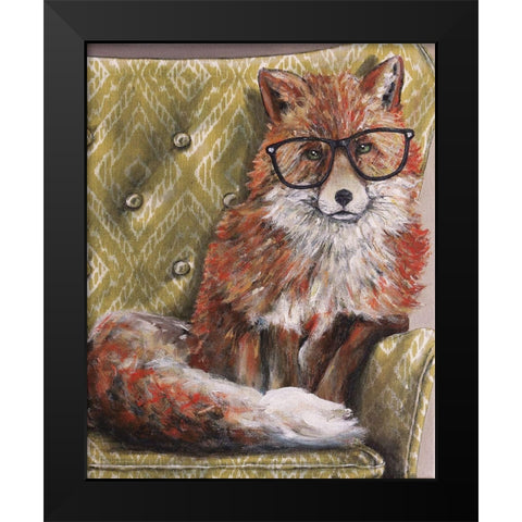 Im so Foxie Black Modern Wood Framed Art Print by Kamdon Kreations