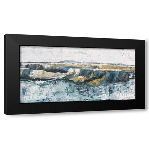 Lake Billy Chinook Black Modern Wood Framed Art Print with Double Matting by Kamdon Kreations