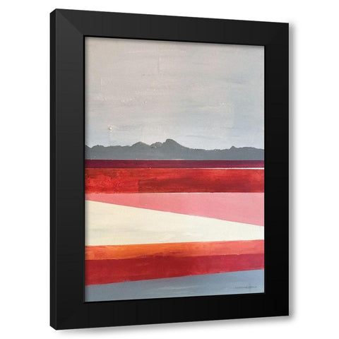 Mod Range 1 Black Modern Wood Framed Art Print with Double Matting by Kamdon Kreations