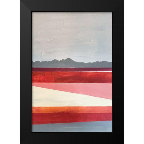 Mod Range 1 Black Modern Wood Framed Art Print by Kamdon Kreations