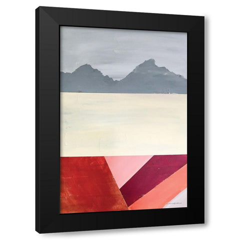 Mod Range 2 Black Modern Wood Framed Art Print by Kamdon Kreations