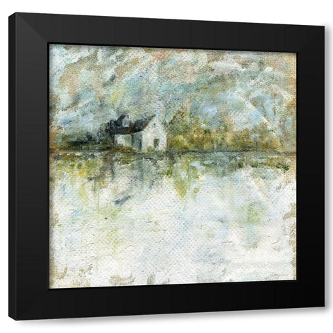 Clean Linen   Black Modern Wood Framed Art Print by Kamdon Kreations