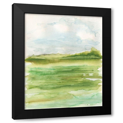 Spring Dew Black Modern Wood Framed Art Print with Double Matting by Kamdon Kreations