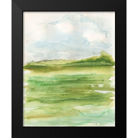 Spring Dew Black Modern Wood Framed Art Print by Kamdon Kreations