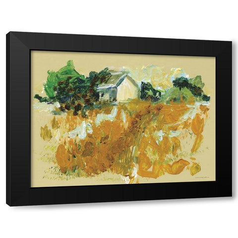 Golden Hour Black Modern Wood Framed Art Print by Kamdon Kreations