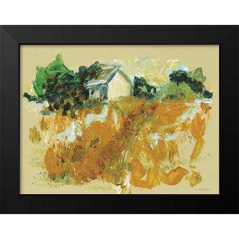 Golden Hour Black Modern Wood Framed Art Print by Kamdon Kreations