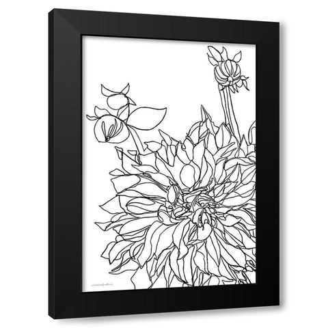 Sunny Disposition Black Modern Wood Framed Art Print by Kamdon Kreations
