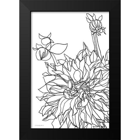 Sunny Disposition Black Modern Wood Framed Art Print by Kamdon Kreations