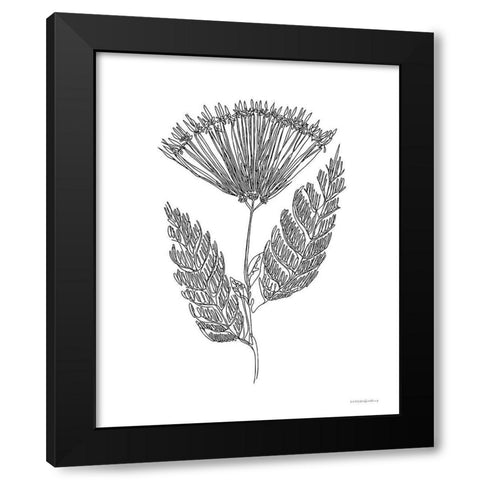 Flair Black Modern Wood Framed Art Print by Kamdon Kreations