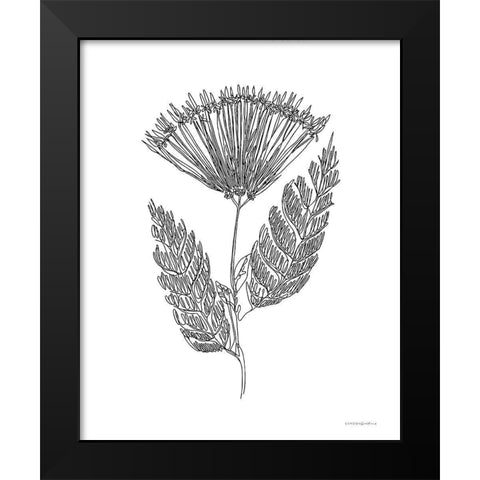 Flair Black Modern Wood Framed Art Print by Kamdon Kreations
