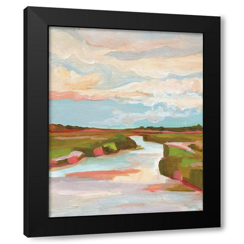 Float Black Modern Wood Framed Art Print with Double Matting by Kamdon Kreations