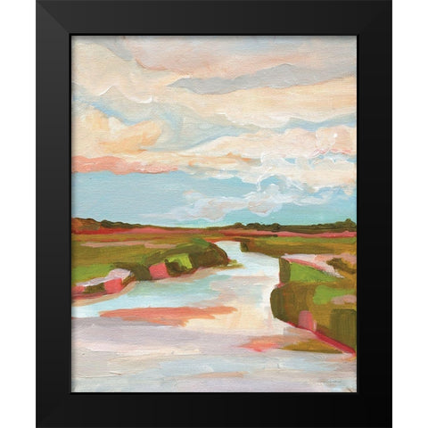 Float Black Modern Wood Framed Art Print by Kamdon Kreations