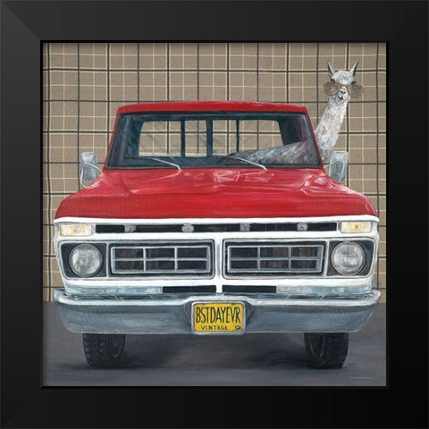 Best Day Ever Black Modern Wood Framed Art Print by Kamdon Kreations