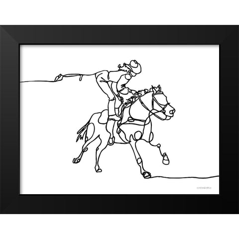 Annie Black Modern Wood Framed Art Print by Kamdon Kreations