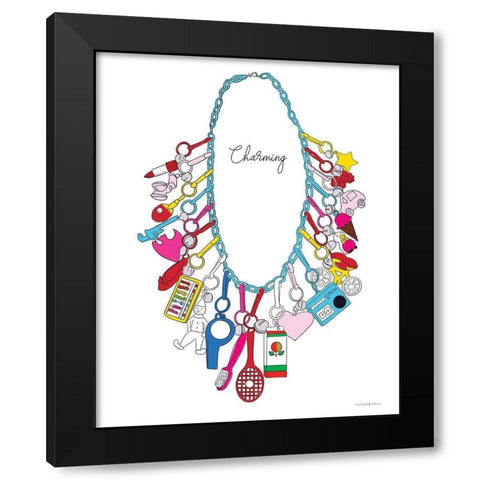 80s Charm Black Modern Wood Framed Art Print with Double Matting by Kamdon Kreations