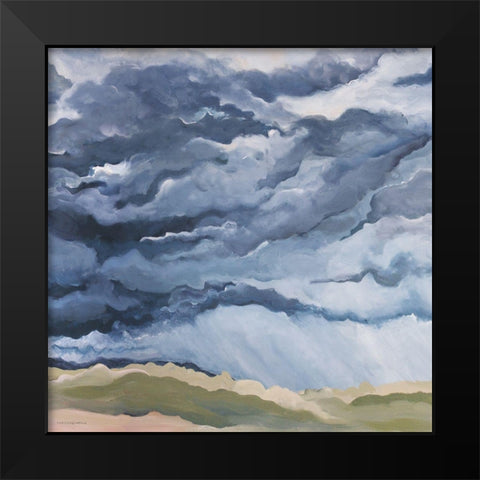 The Smell of Rain Black Modern Wood Framed Art Print by Kamdon Kreations