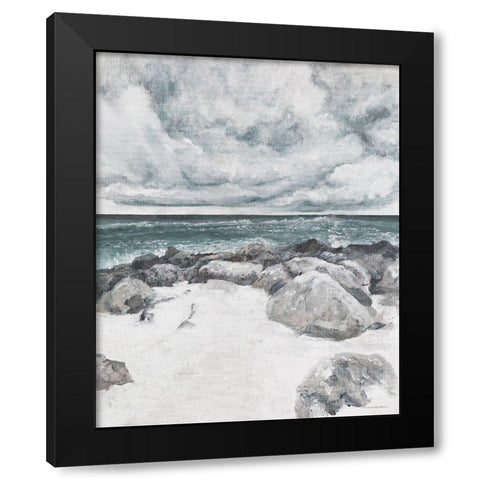 Fathers Eye Black Modern Wood Framed Art Print by Kamdon Kreations
