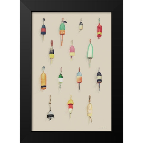 Drift and Anchor Black Modern Wood Framed Art Print by Kamdon Kreations